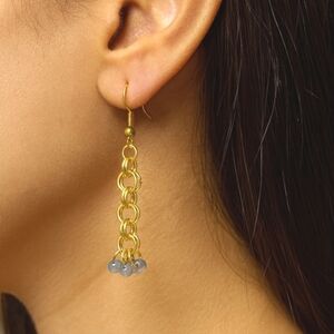 Handcrafted Chainmaille Glass Bead Earrings